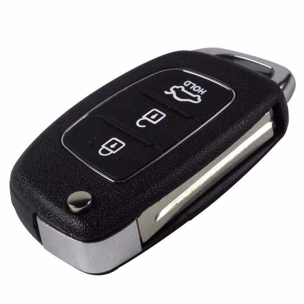 Jingyuqin-clé télécommande à 3 boutons de remplacement 3/4 boutons, housse de protection pour voiture Hyundai IX35 i20, lame non gravée
