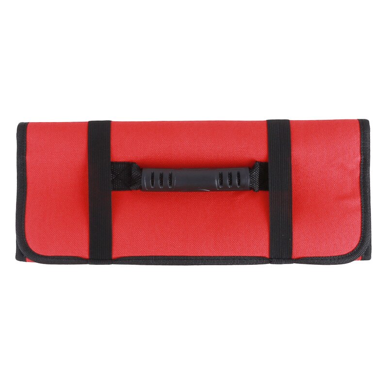 Chef Knife Bag Roll Bag Carry Case Bag Kitchen Cooking Portable Durable Storage Pockets Funda Navaja: red