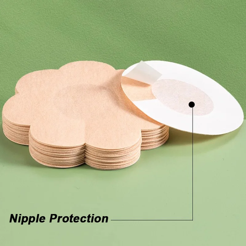 Veiligheid Tepel Cover Stickers Vrouwen Borst Lift Tape Pasteitjes Onzichtbare Zelfklevende Wegwerp Bh Bloemblaadjes Plakkerige Borst Pastie