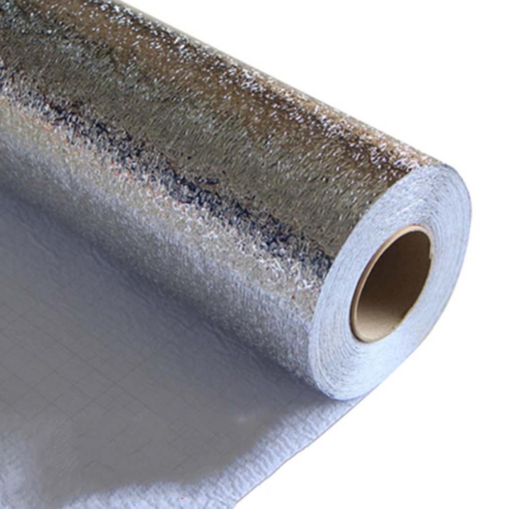 Aluminum Foil Wall Papers Kitchen Oil Stickers Waterproof Moisture Self-Adhesive Kitchen Cabinet Pad Paper Wallpaper
