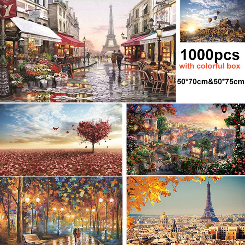 FAI DA TE 1000 Pezzi di Puzzle di Puzzle Di Puzzle di Montaggio In Legno Foto di Paesaggio di Puzzle Giocattoli Per Adulti Giochi Per Bambini Giocattoli Educativi Per Bambini Regalo