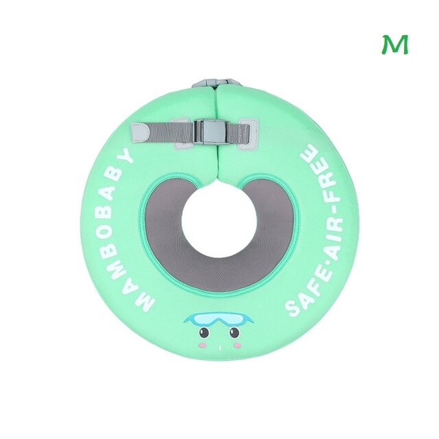 Baby Zwembad Bad Effen Veiligheid Niet Nodig Opblaasbare Baby Zwemmen Drijvende Kinderen Float Neck Ring Zwemmen Accessoires: 3D cover M green