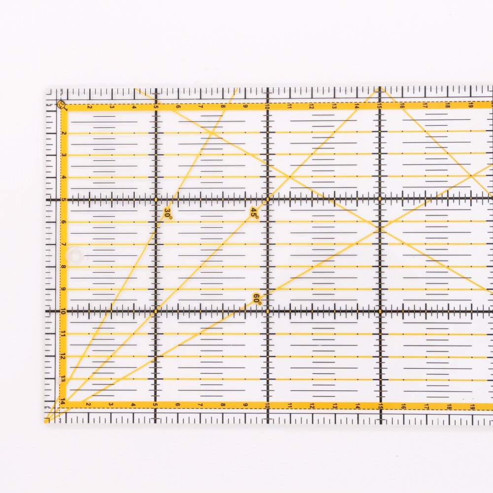 30cm*15cm Patchwork ruler Quilting ruler with Double 30/45/60 Degree Angle Lines KPR3015