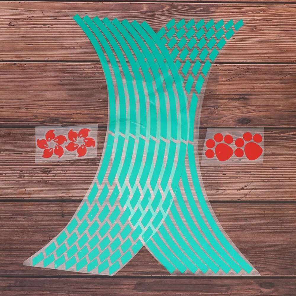 2pcs Motorcycle Wheels Sticker Wheel Hub Sticker Tire Decals Wheels Reflective Stickers for DIY