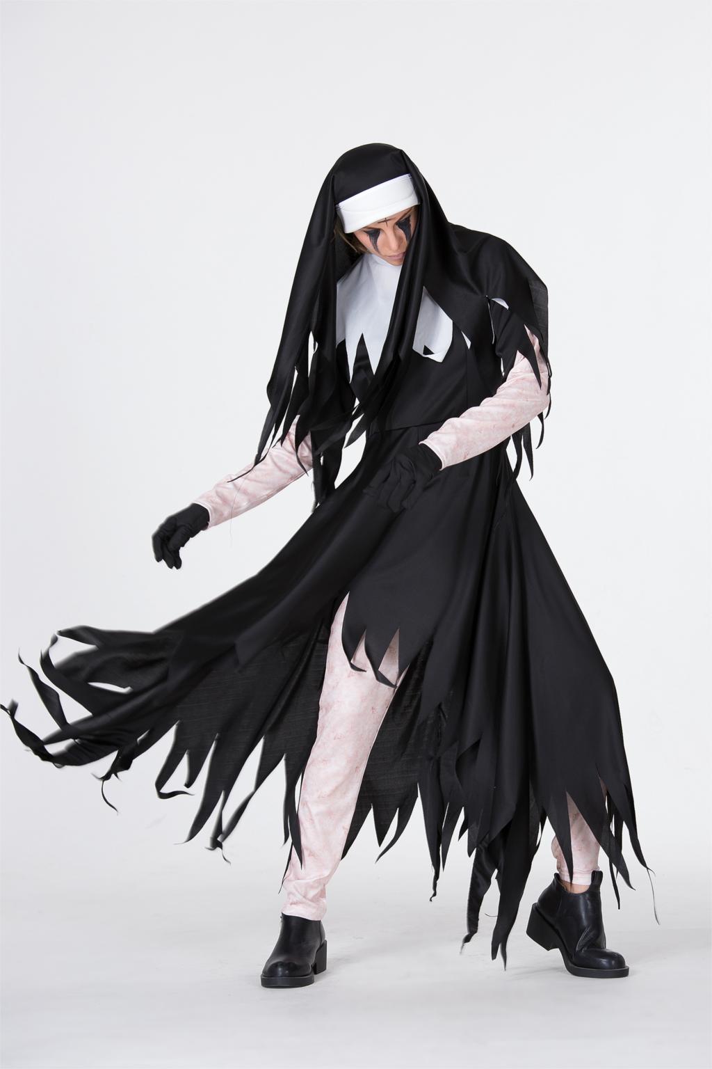 Kvinders plus size frygtelige nonnekostume