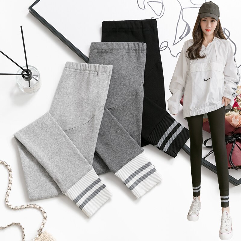 622 # calças para grávidas primavera outono algodão ajustável cintura elástica barriga suporte calças leggings maternidade calças para grávidas
