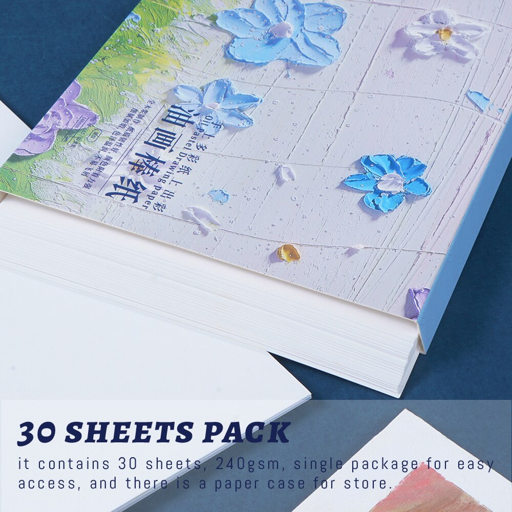 Paul Rubens Olie Pastel Tekening Papier Pad, Hete Pers Houten Papier 112lbs/240gsm, 30 Vellen, uitstekende Papier Pad Voor Olie Pastel