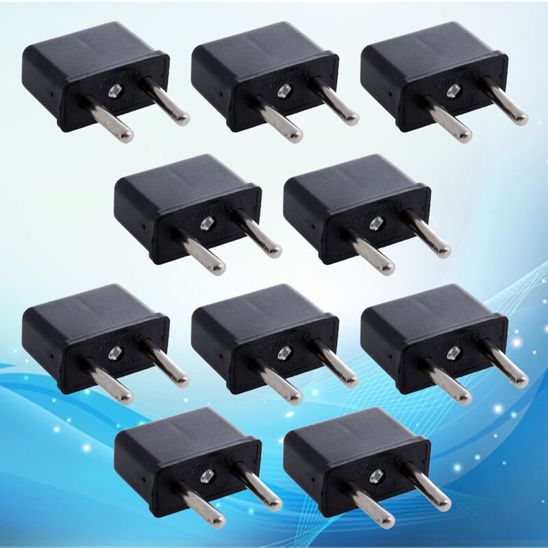 10 Pcs Usa Us Naar Eu Euro Europa Stekker Converter Travel Adapter Oplader