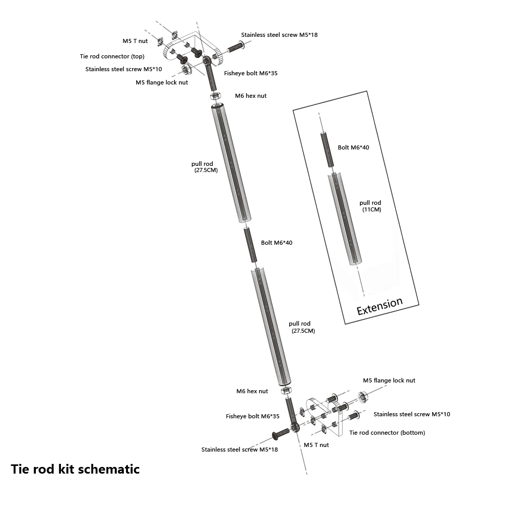 CREALITY 3D CR-10/CR-10S Drucker Aktualisierung Unterstützung Zugstange Bausatz Aluminium Hohe Schrauben Bündel Super Präzision Ursprüngliche Neue