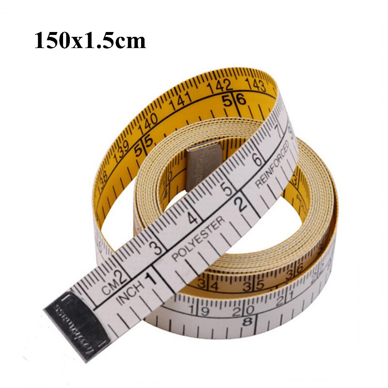 1pc 60in 150cm kroppsmått linjal sömnad skräddare måttband mini mjuk platt linjal centimeter meter sömnad måttband: E