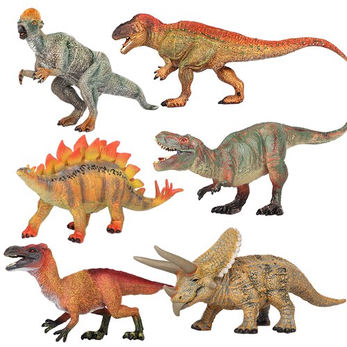 Dinosaurus Speelgoed Model Set Simulatie Dier Figuur Kinderen Plastic Grote Jurassic Tyrannosaurus Pterosaur Jongen Figuur Model: DFTTRE 6 Pcs