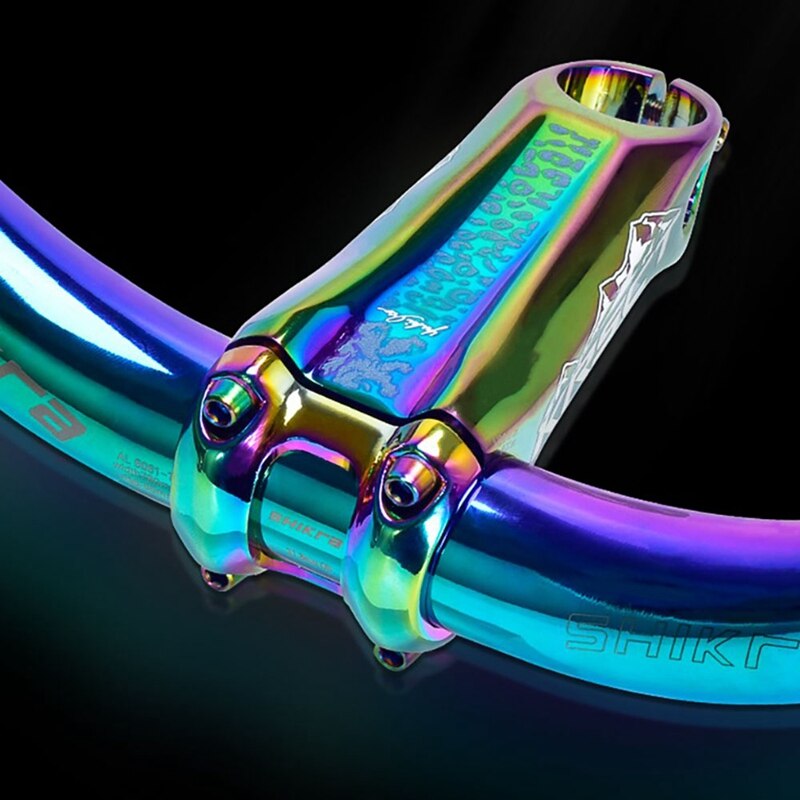 SHIKRA-Manillar de bicicleta de colores, Manillar de bicicleta de montaña, arcoíris, MTB XC FR, 6 grados, 31,8x780mm