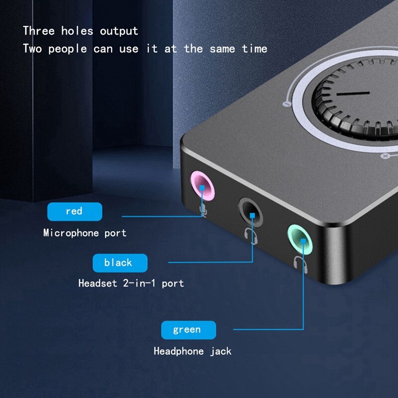 Usb external sound card, usb  zu 3,5 mm audio adapter, usb to headphones/microphone for mac computer/laptop,  ps4 sound cards