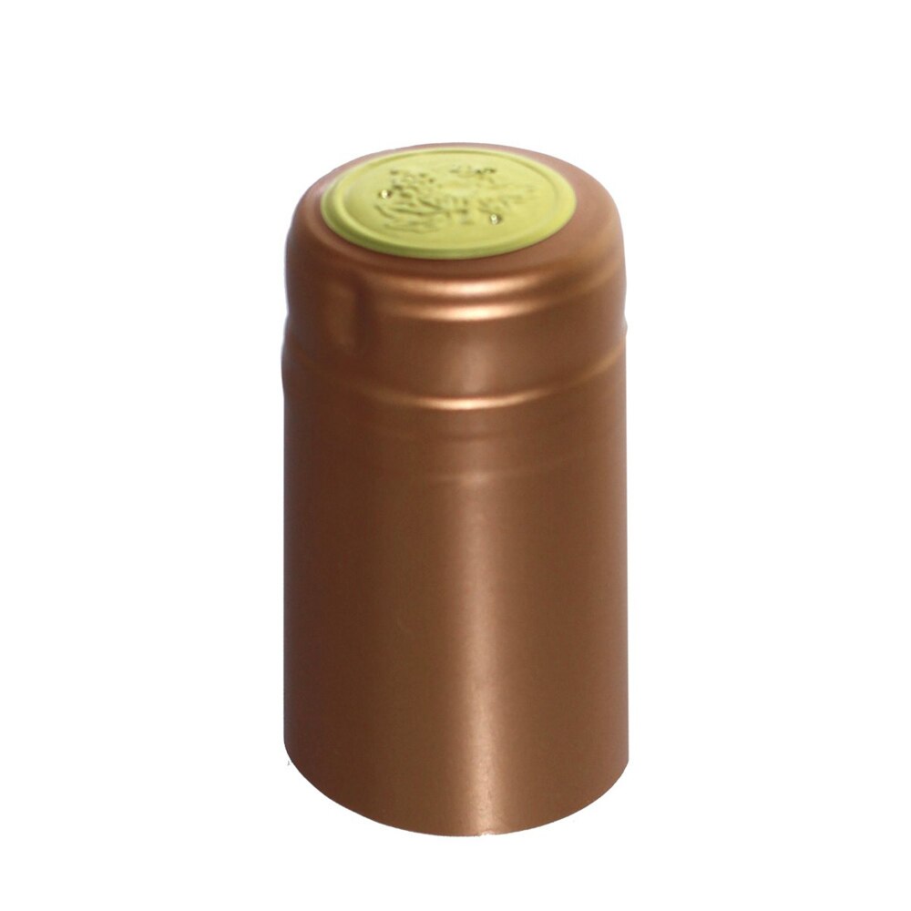 GUHD 50pcs/lot Wine Bottle Cap Thermal Heat Shrinkable Heat shrinkable Cap Wine brewed PVC Heat Shrinkable Packaging Materials: BRONZE GOLD 30MM