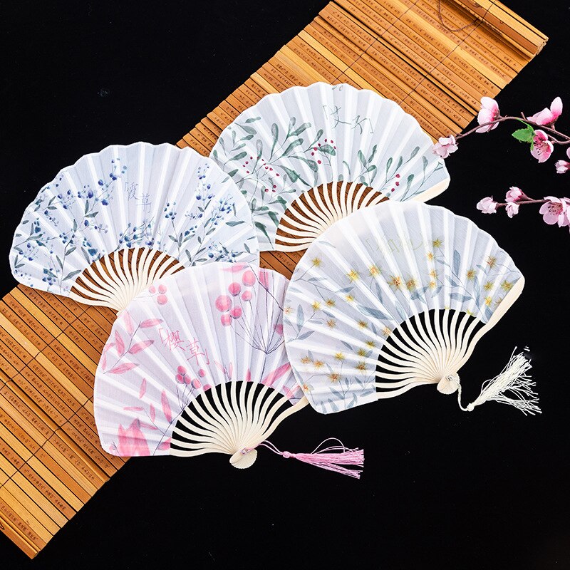 Chinese Classic Folding Fan Hand Held Fan Bamboo Paper Folding Fan Party Wedding Decor Vintage Portable Dance Folding Hand Fans