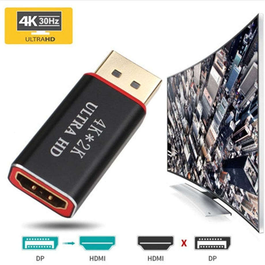 PzzPss DP do HDMI konwerter 4K * 2K 30Hz wideo złącze Audio Port wyświetlacza, aby Adapter HDMI kobiecy męski do telewizora HDTV PC hurtownie