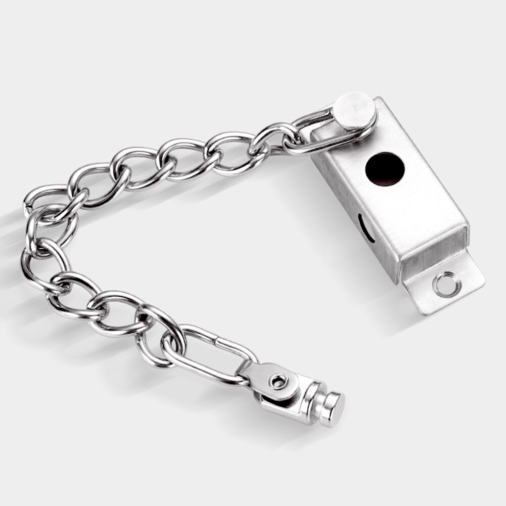Modern Door Chain Lock Multifunction Stainless Steel Gate Slide Bolt Latch Barn Anti Theft Easy Install Home Durable Heavy Duty