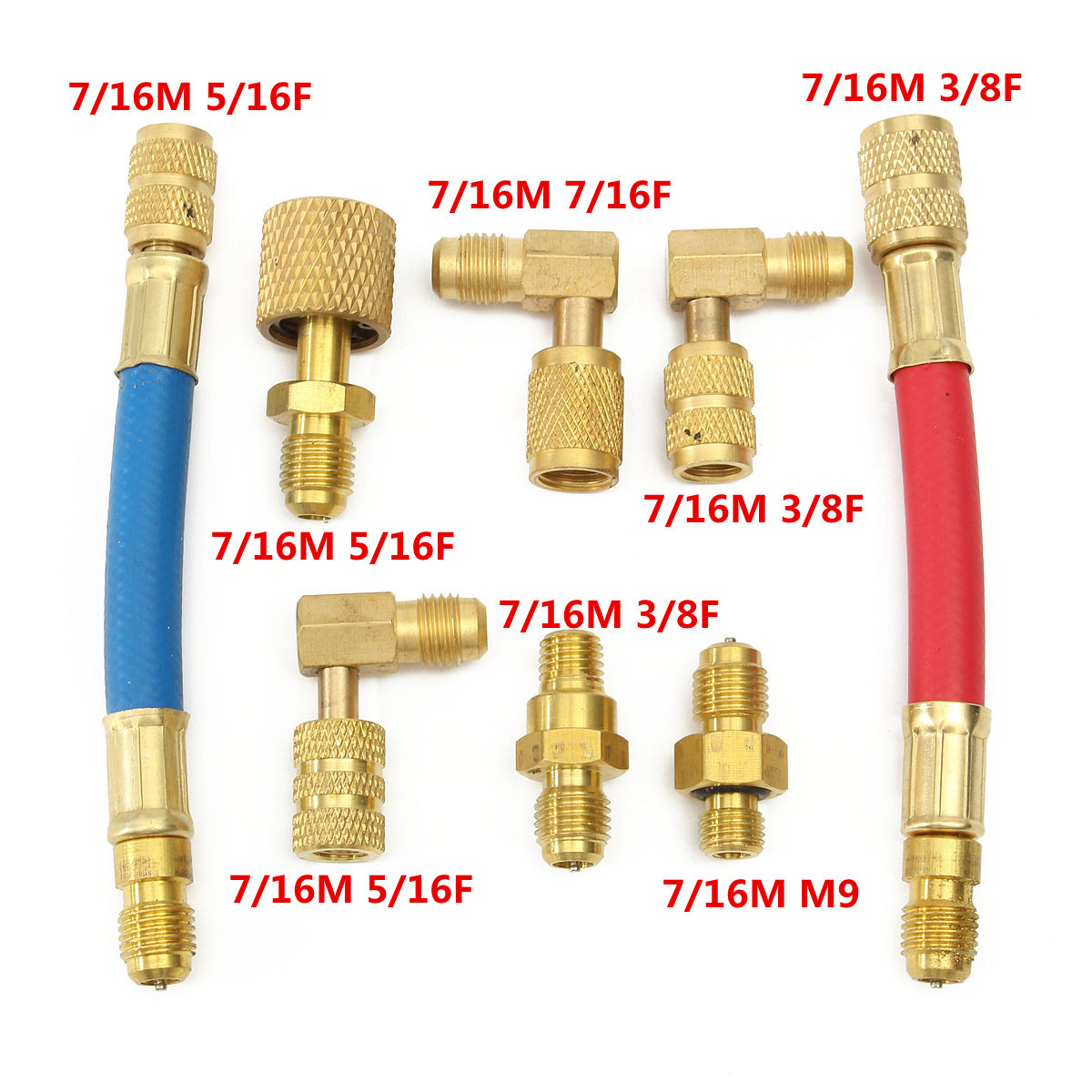 Car A/C Fluoride linker Automobile Air Conditioning Refrigeration Repair Tools Connector Adapter Coupler Kit R134A R12