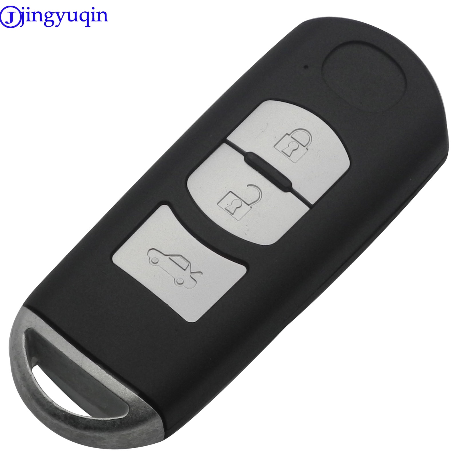 Jingyuqin 3- knops smart key behuizing voor mazda  m2 m3 m5 m6 cx-3 cx-5 demio axela premacy atenza auto afstandsbediening sleutelloze behuizing