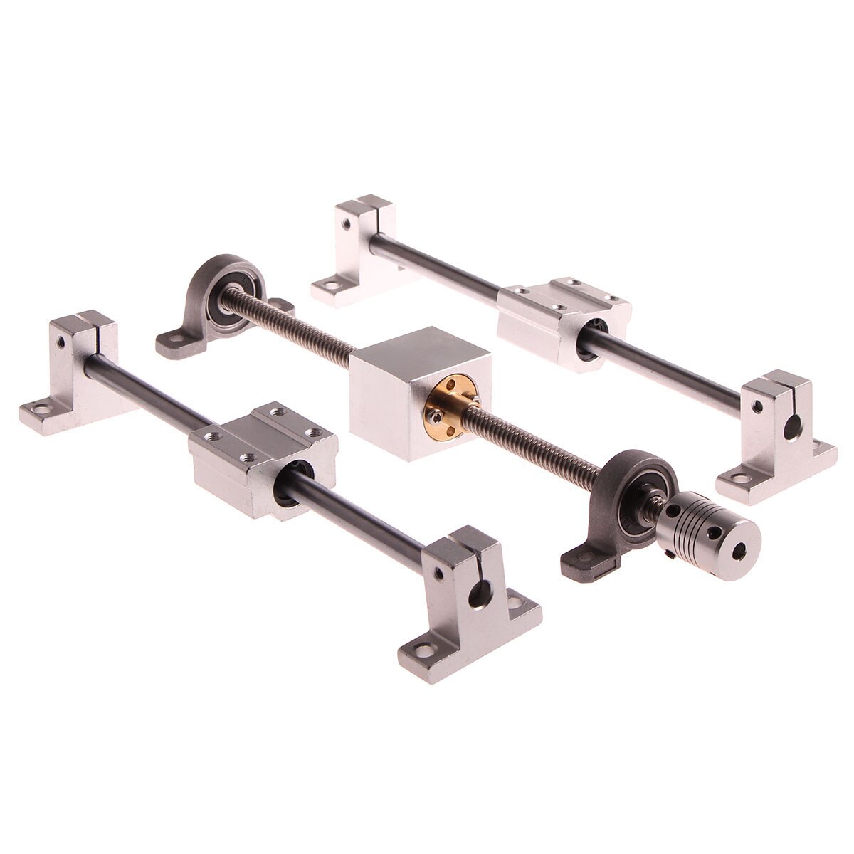 T8 Lead Screw Lead 8mm 100mm ~1200mm +Optical axis +KP08 bearing bracket +housing mounting bracket 13Pcs Set 3D printer parts