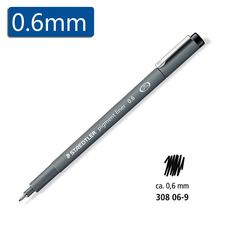 STAEDTLER Needle Pens 308 Waterproof Drawing Liners Sketching Art Marker Stroking Drawing Manuscript Student Artist: 06