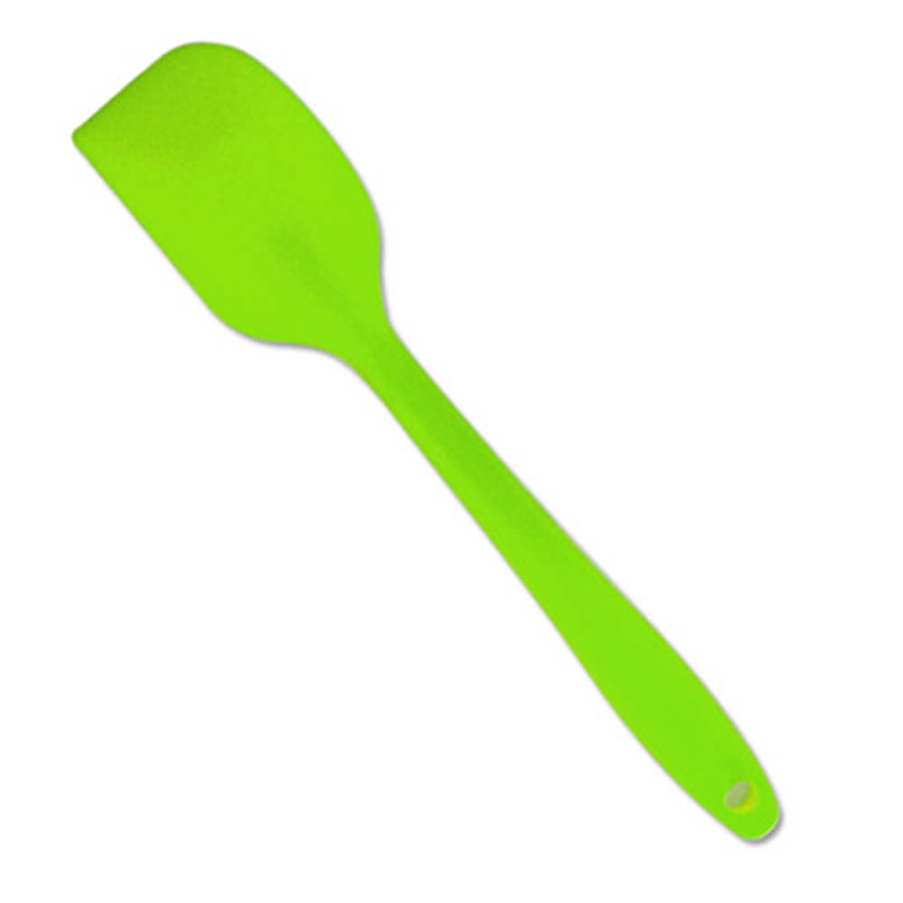 Baking Scraper Shovel Bakery Cake Baking Tool Food Grade Non Stick Spatula Butter Spoon Cooking Silicone Spatula Rubber: Green