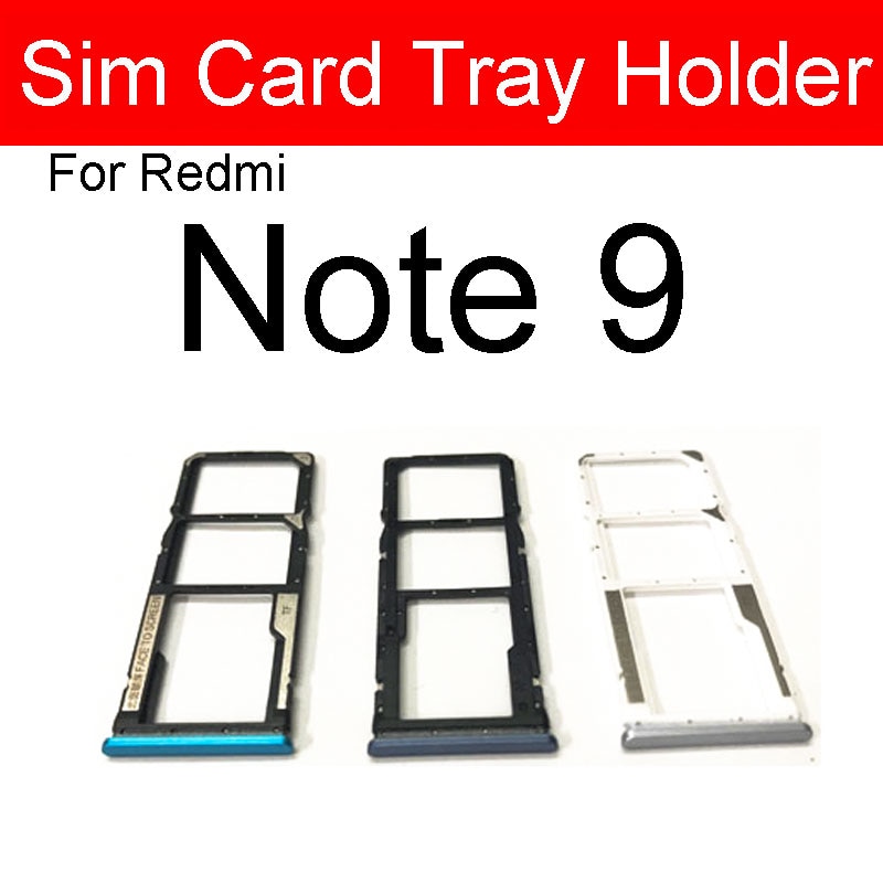 Sim Card Tray For Xiaomi Redmi Note 9 Note9 M2003J15SC SIM Card Slot Sim Card Reader Holder Flex Cable Repair Replacement Parts