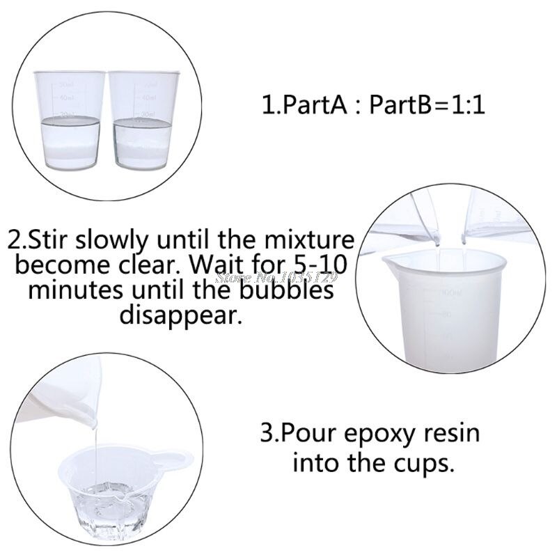 8 Ounce Quick Curing AB Resin 1:1 Kit Clear Hard Epoxy Resin Jewelry Making Tool G29