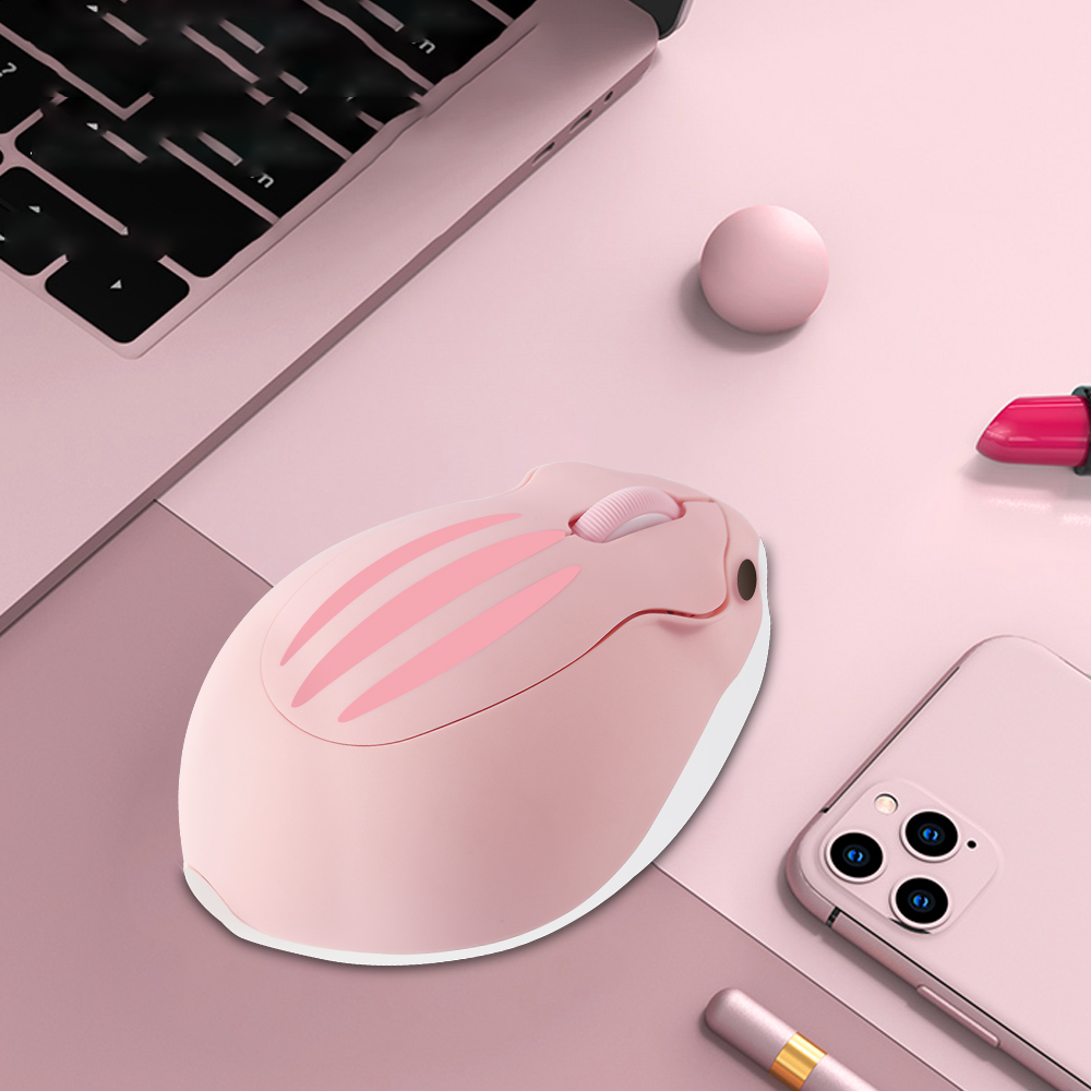 2.4G USB Wireless Mouse Cute Hamster Mini PC Mouse Office Ergonomic Gaming Mice 3D 1200DPI Optical Mause For Laptop Gamer: Pink