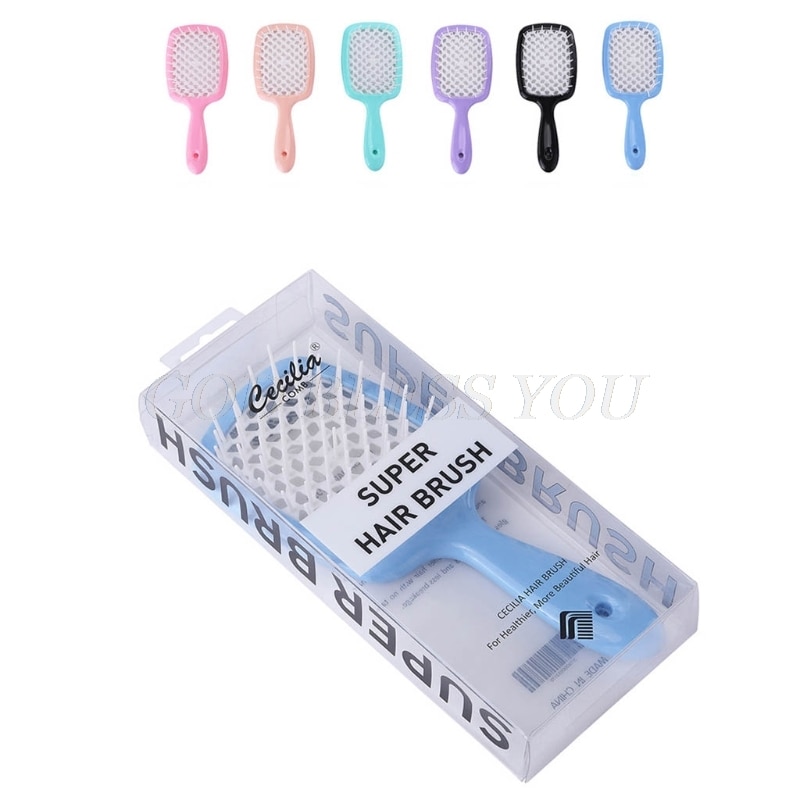 Vented Hair Brush Salon Styling Tools Large Plate Combs Massage Girls Ponytail Comb for Home Use