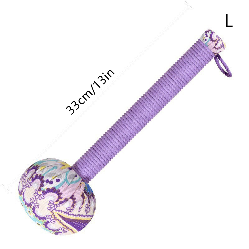 26/33cm Long-Handled Wormwood Massage Hammer For Lymphatic Drainage - Manual Full Body & Back Relief, Stress Reduction