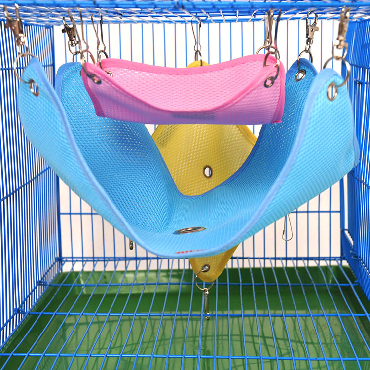 Hamaca para mascotas, malla transpirable, jaula para roedores y hámster, hamaca para ratas, accesorios para conejillos de indias, columpio para animales pequeños, juguetes, cama colgante