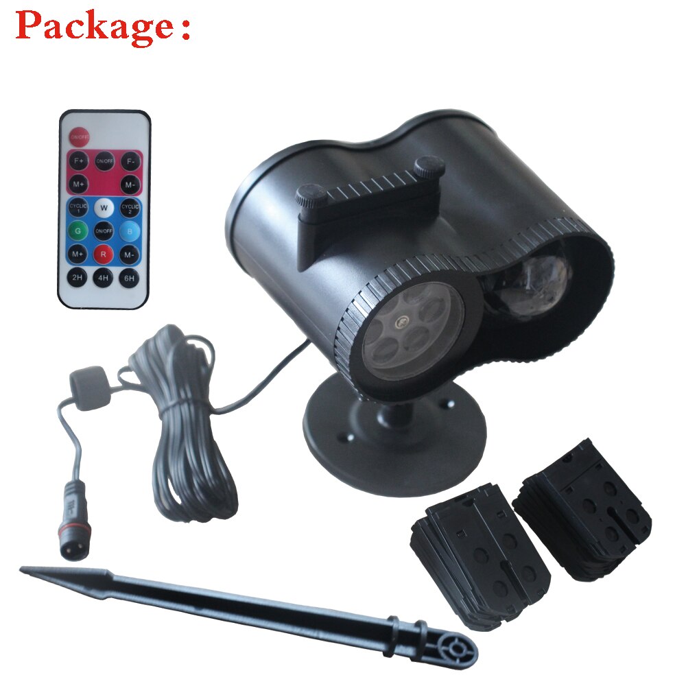 Water Wave Halloween Kerst Projector Licht 2-in-1 Moving 12 Patronen LED Dubbele Projector Lamp Waterdicht Tuin effect Lamp
