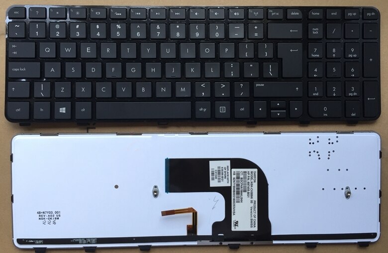 Genuine 678016-001 for HP DV6-7000 Series Backlit Keyboard With Frame UK Layout