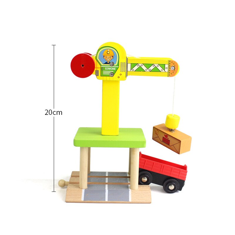 Wooden Train Track Accessories Building Blocks Toys For Kids Cross Bridge Compatible all Wood Track Biro Educational Toy: EDW-DSJ-50