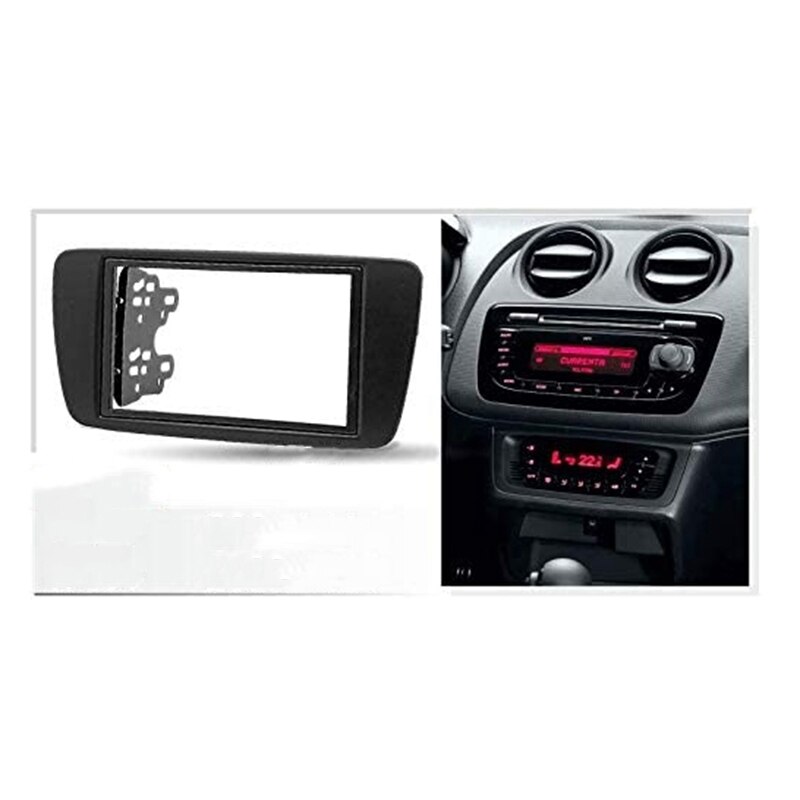 Panel embellecedor de CD Adaptador 2 DIN, interfaz estéreo, marco de Radio para coche, Panel Fascia para SEAT Ibiza +