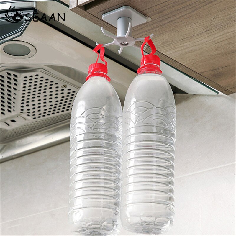 360° kitchen Rotating storage hook Punch-free wall storage rack shelf bathroom hanger spatula spoon Cookware utensils organizer