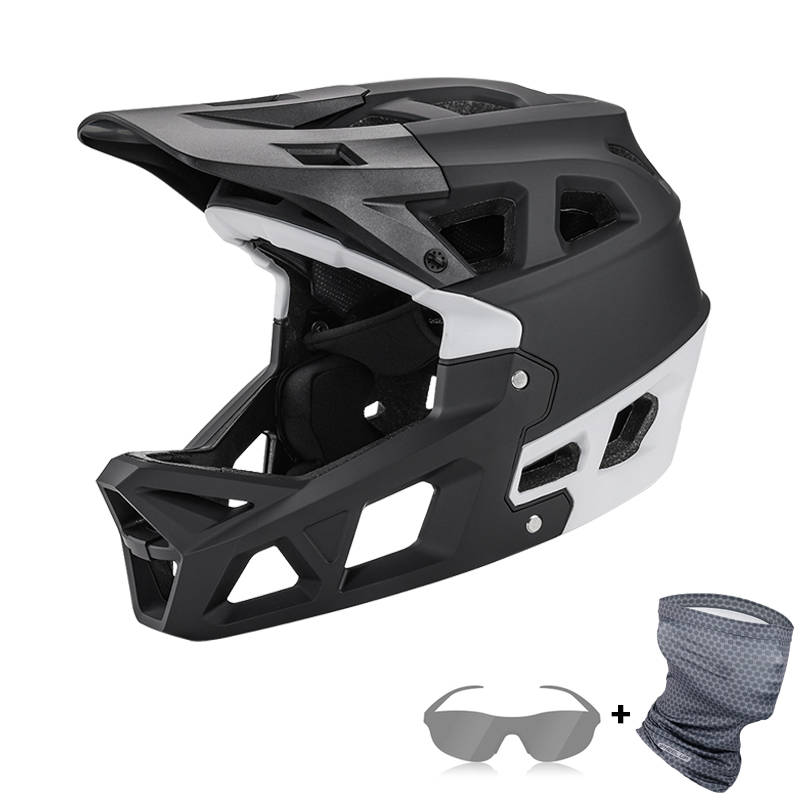 CHINION MTB Full Face Helmet Adult DH Downhill Bike Helmet Motocross Off-Road Safety Helmet Mountain Full Cover Bicycle Helmet