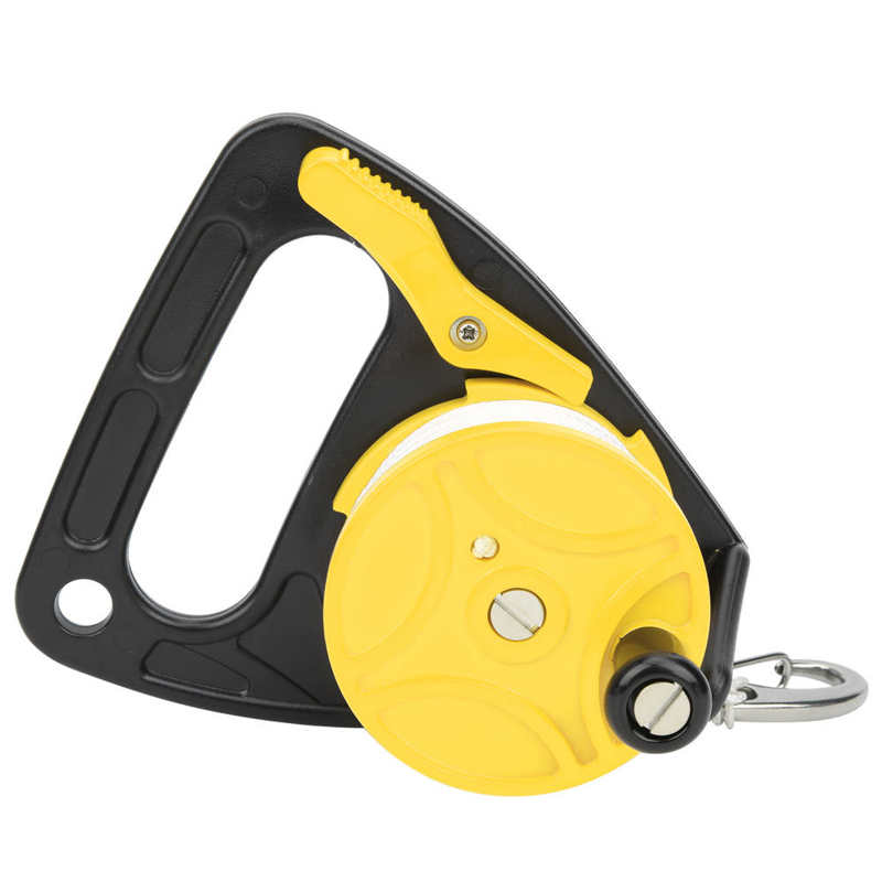 Diving Reel 150ft Dive Reel 150ft Diving Line Reel Diving Equipment with Handle Card Position Rope Combination Diving Equipment: Yellow