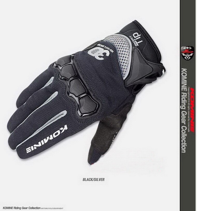 Komine GK-162 GK 162 3D Protective Mesh Gloves Motorbike BMX Bike Off Road Glove