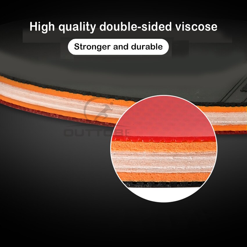 Outtobe Table Tennis Racket Ping Pong Paddle Set with 2 Bats and 2 Ping Pong Balls and Table Tennis Paddle Case