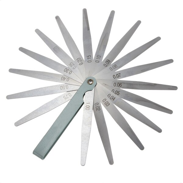 0.02 to 1mm 17 bladdikte spleet metrische vuller voelermaat meetinstrument