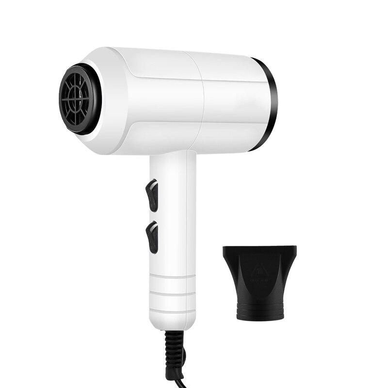 Hair Dryer Large Power Compact Stylish Blow Dryer Quick Drying Travel Hair Blow Dryers With Low Noise Wind Gear&Temp Adjustable: White