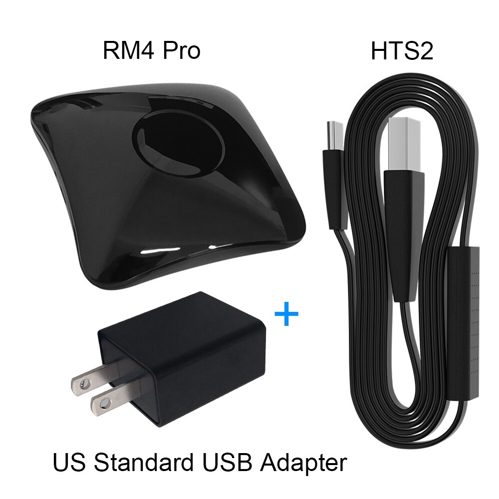 Broadlink HTS2 RM4 Pro Smart Home Automation WiFi IR RF Universal Intelligent Remote Controller Work With Alexa Google Home: US RM4 Pro and HTS2