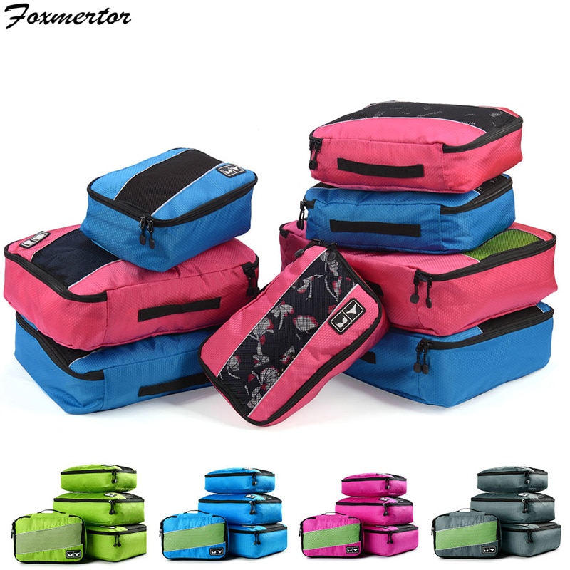 Packing Cube Luggage Organizer Pouch Nylon Men Women Big Travel Bag Clothes Underwear overnight bag Duffle Bag Organiser Bags