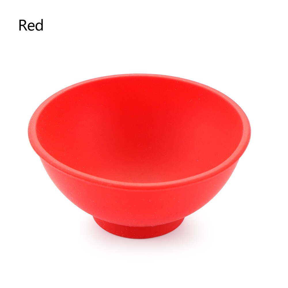 6.7x6.7x3cm Odorless Anti Silicone Bowl Facial Mask Mixing Prep Measuring Salt Sauce Sugar Butter Dressing Bowl: Rood