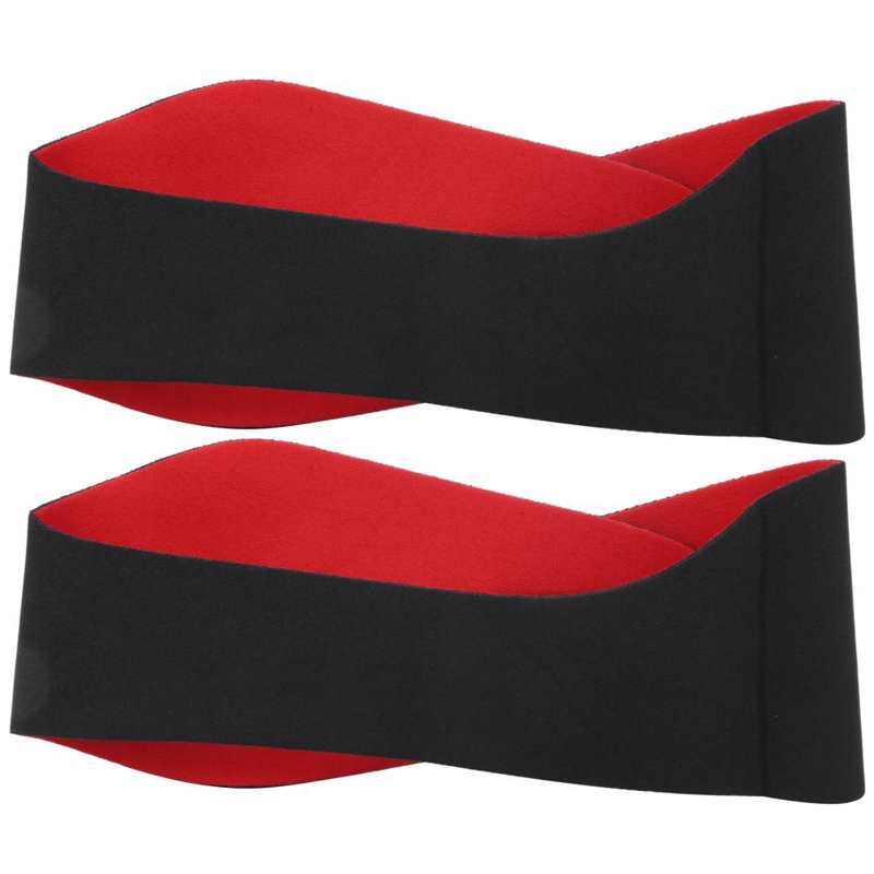 2Pcs Zwemmen Haarband Waterdichte Oor Hoofdband Sport Yoga Haarband Oor Bescherming Haarband Voor Duiken Zwemmen Sport: Black L