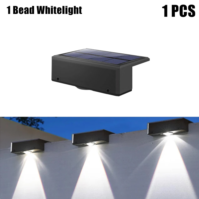Luz Solar de pared para exteriores, lámpara impermeable para valla, foco Ultra fuerte, iluminación para valla de jardín o pared Exterior, 1 Uds.: orange