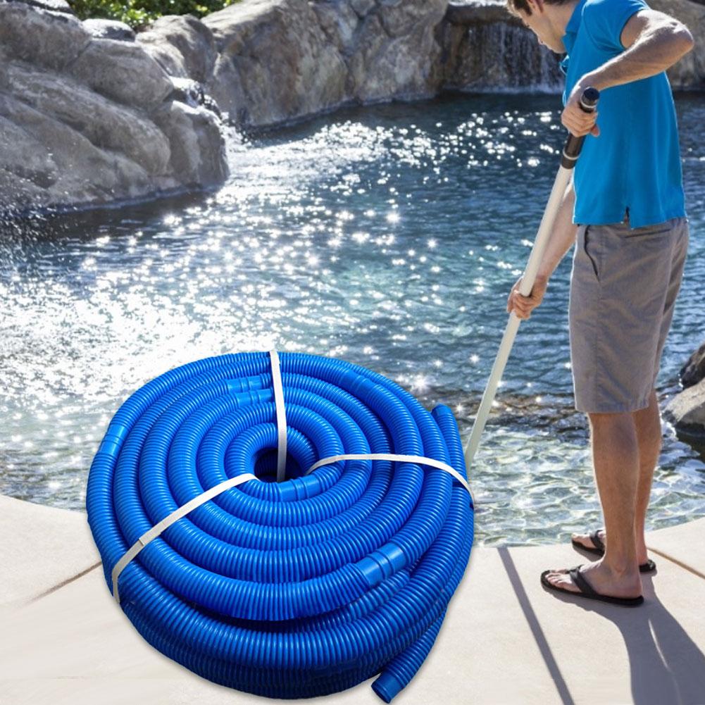 Poolslang vattenslang med 38 mm diameter och total längd 6.6m uv och klorvattentät flexibel slanganslutning
