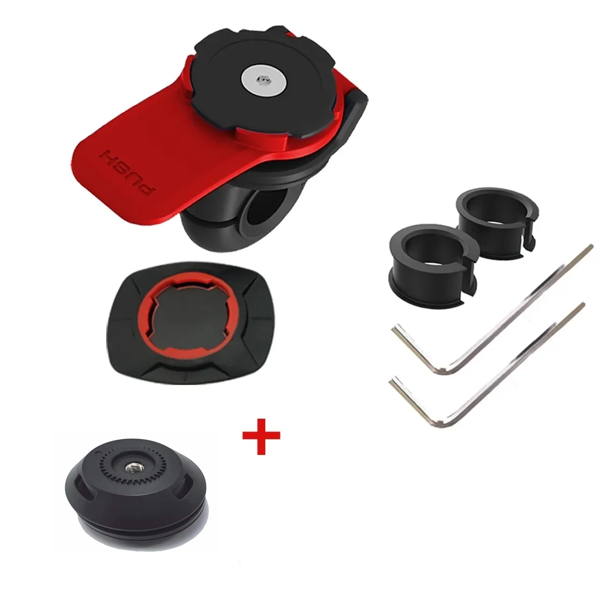 Anti-shake motorfiets fiets telefoonhouder schokdemper telefoonbeugel trillingsdemper zelfsluitende fietsstuurhouder stuurpen: Paars